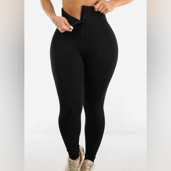 Black High Waisted Corset Legging - Picture 2 of 8